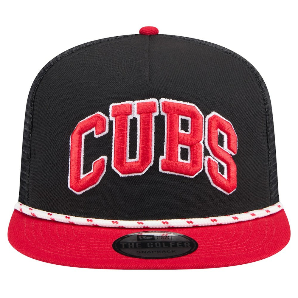 Chicago Cubs Throwback Meshback Golfer Hat Black | New Era