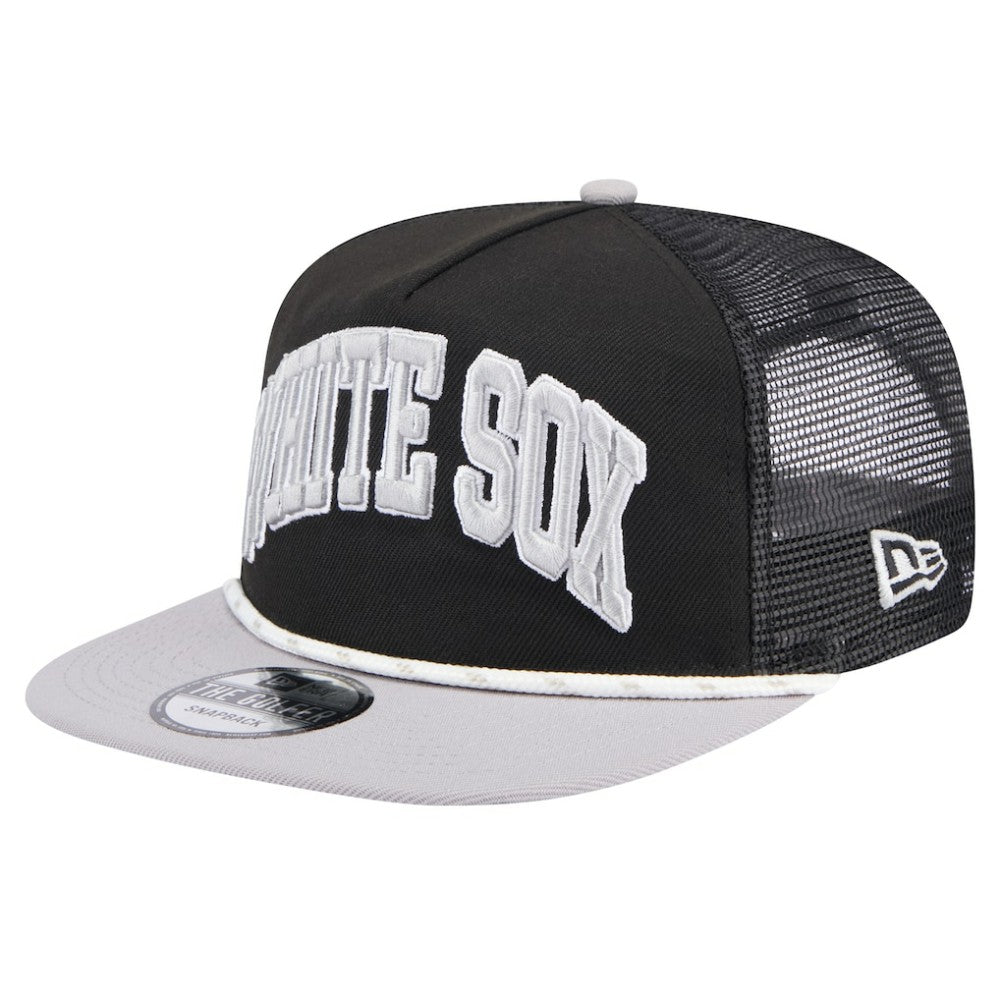 Chicago White Sox Throwback Meshback Golfer Hat Black | New Era