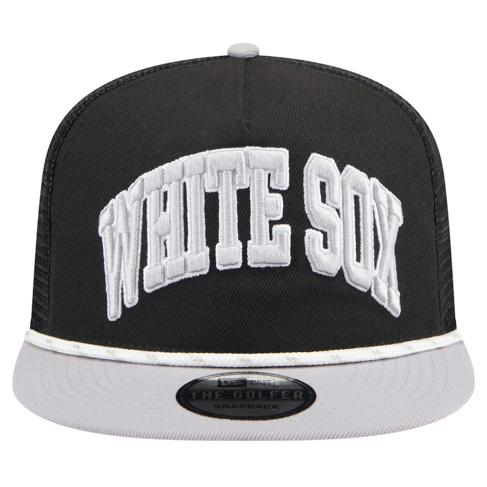 Chicago White Sox Throwback Meshback Golfer Hat Black | New Era