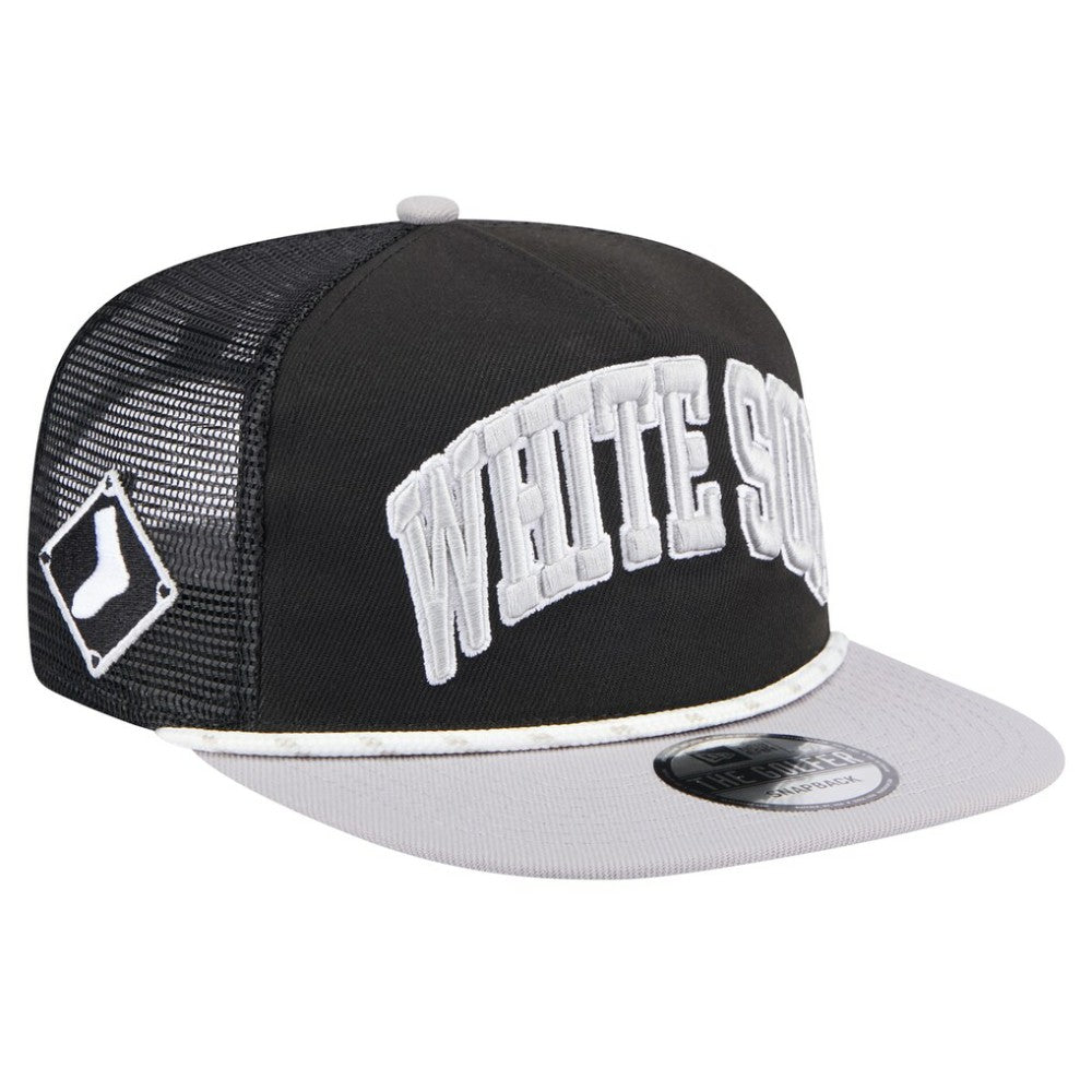 Chicago White Sox Throwback Meshback Golfer Hat Black | New Era