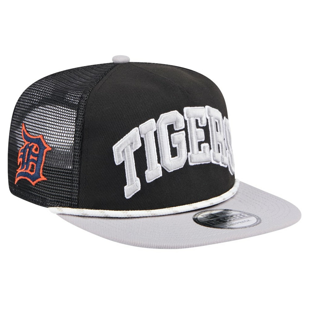 Detroit Tigers Throwback Meshback Golfer Hat Black | New Era