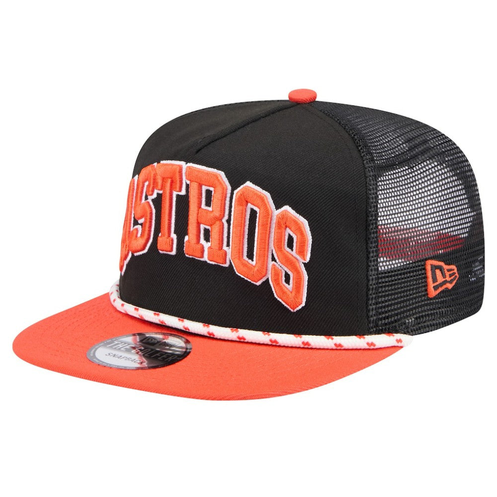Houston Astros Throwback Meshback Golfer Hat Black | New Era