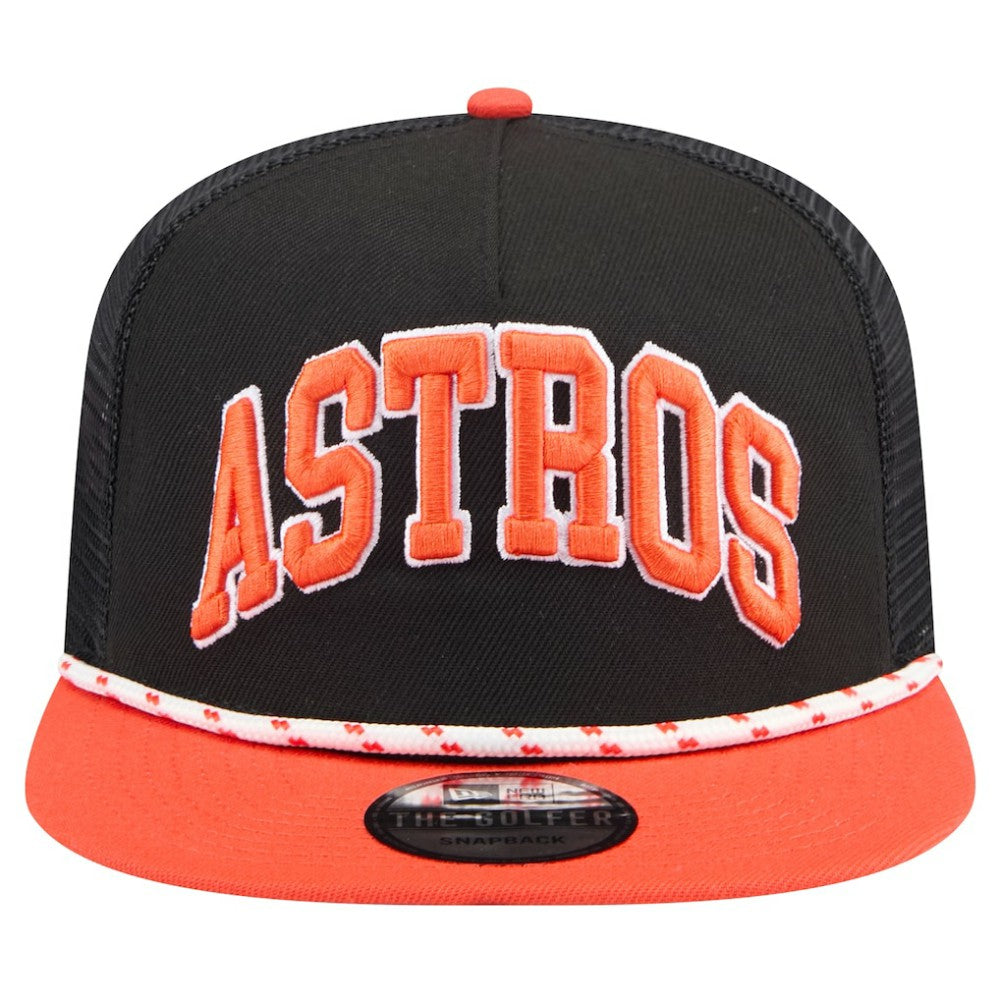 Houston Astros Throwback Meshback Golfer Hat Black | New Era