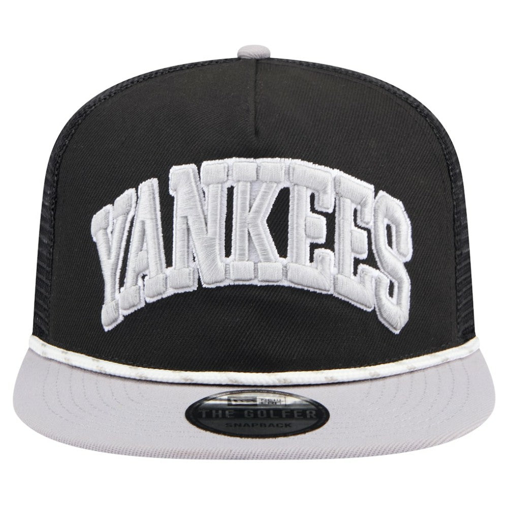 New York Yankees Throwback Meshback Golfer Hat Black | New Era