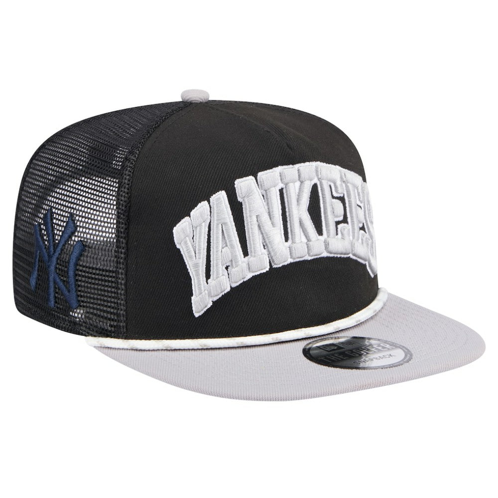 New York Yankees Throwback Meshback Golfer Hat Black | New Era