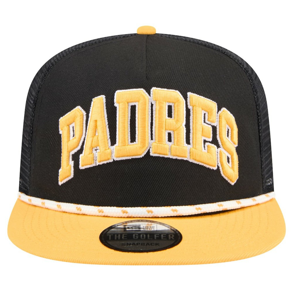 San Diego Padres Throwback Meshback Golfer Hat Black | New Era