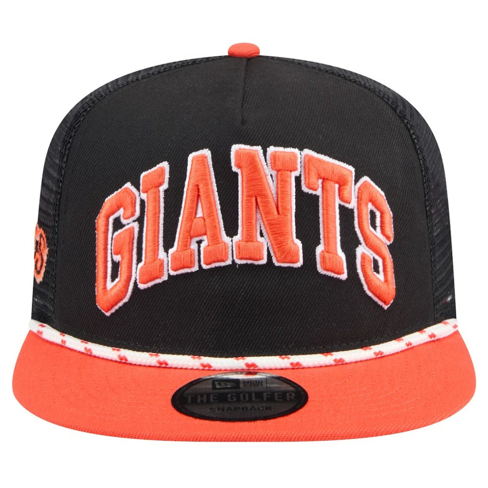 San Francisco Giants Throwback Meshback Golfer Hat Black | New Era