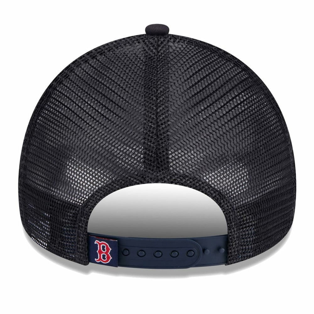 Boston Red Sox Women's Throwback Team Foam Front A-Frame Trucker 9FORTY Adjustable Hat White/Navy | New Era