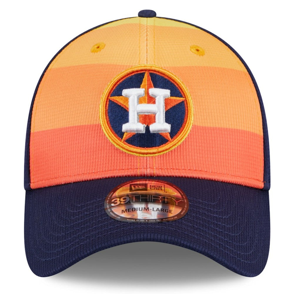 Houston Astros 2025 Batting Practice 39THIRTY Flex Hat Orange | New Era