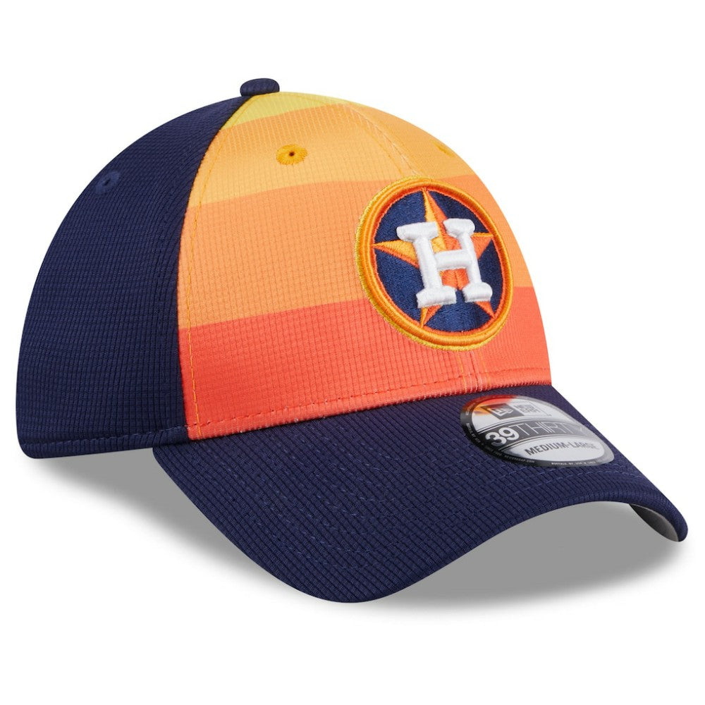 Houston Astros 2025 Batting Practice 39THIRTY Flex Hat Orange | New Era
