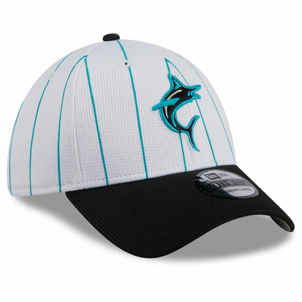 Miami Marlins 2025 Batting Practice 39THIRTY Flex Hat White | New Era