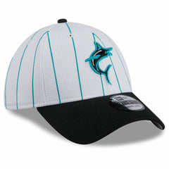Miami Marlins 2025 Batting Practice 39THIRTY Flex Hat White | New Era
