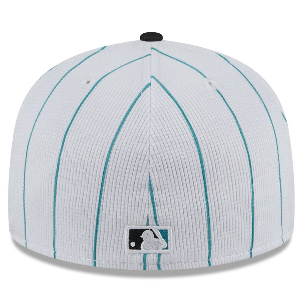 Miami Marlins 2025 Batting Practice 59FIFTY Fitted Hat White | New Era