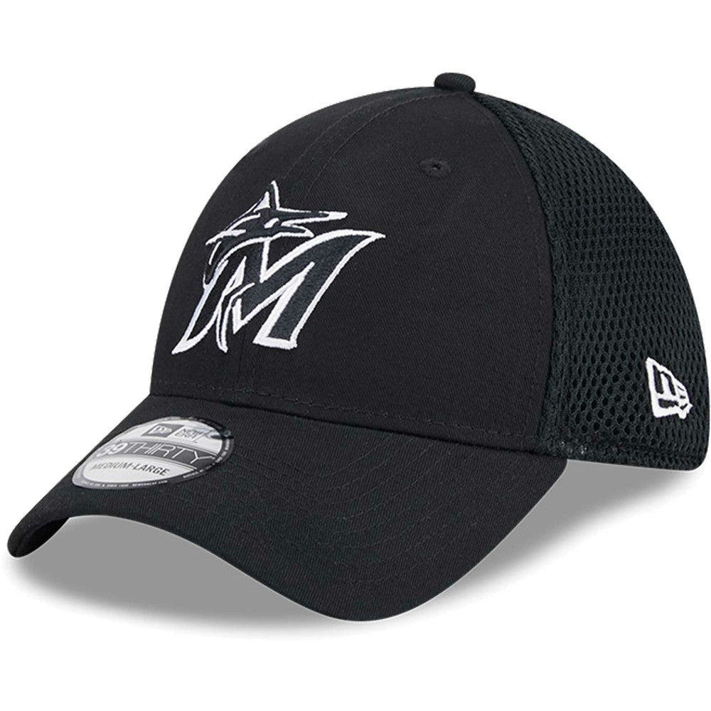 Miami Marlins Neo 39THIRTY Flex Hat Black/White | New Era