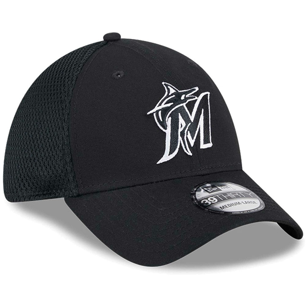 Miami Marlins Neo 39THIRTY Flex Hat Black/White | New Era