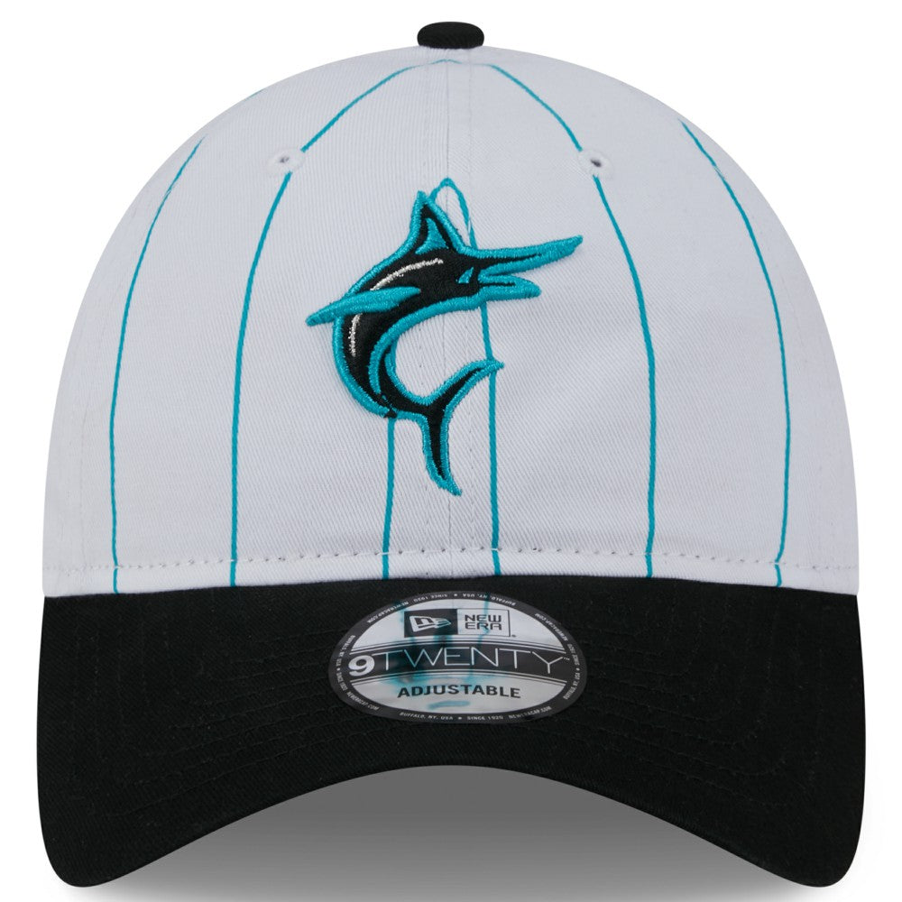 Miami Marlins 2025 Batting Practice 9TWENTY Adjustable Hat White | New Era