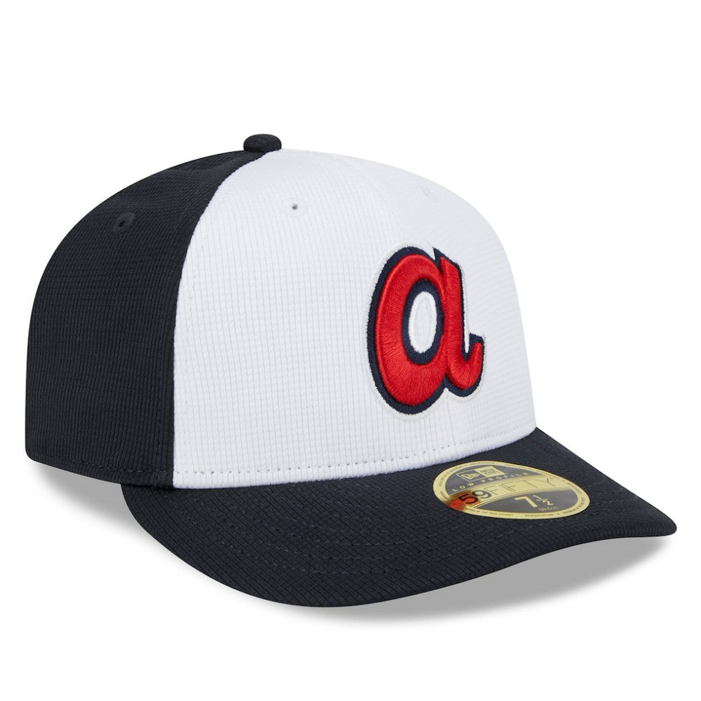 Atlanta Braves 2025 Batting Practice Low Profile 59FIFTY Fitted Hat White | New Era