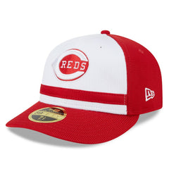 Cincinnati Reds 2025 Batting Practice Low Profile 59FIFTY Fitted Hat White | New Era