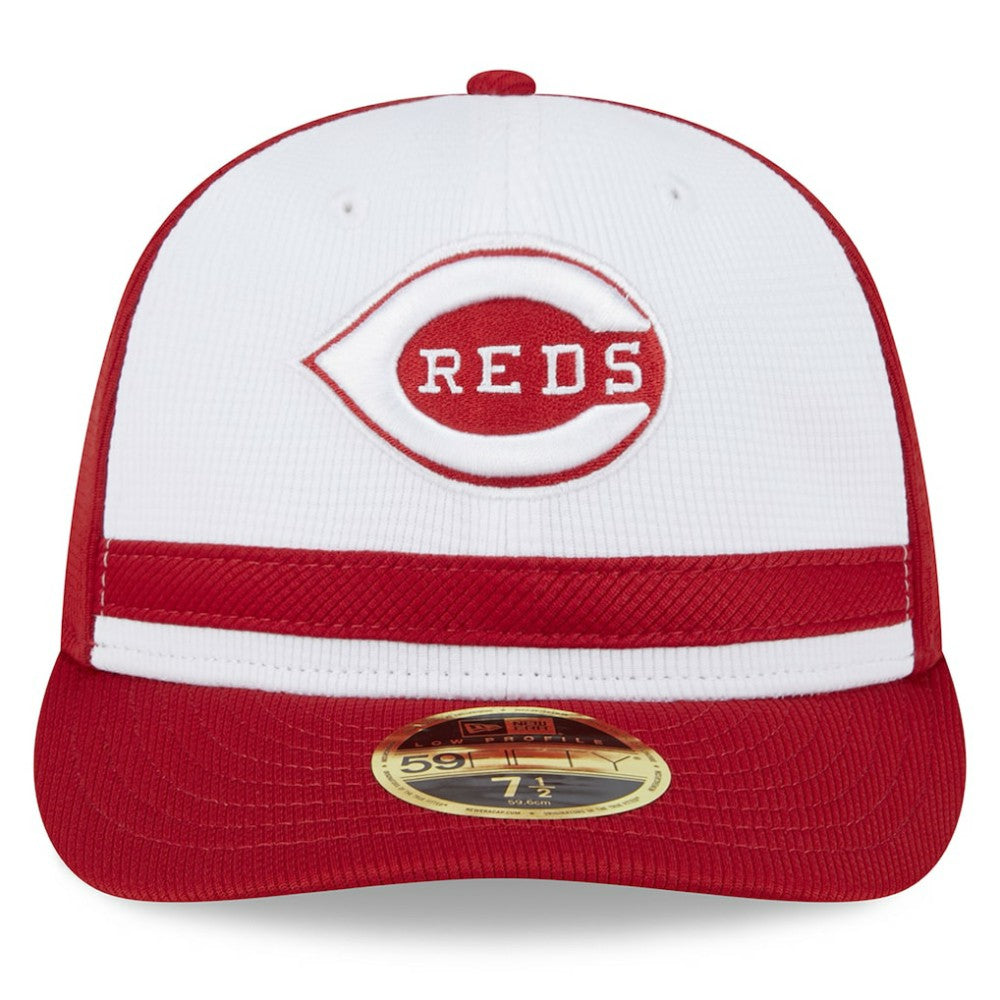 Cincinnati Reds 2025 Batting Practice Low Profile 59FIFTY Fitted Hat White | New Era
