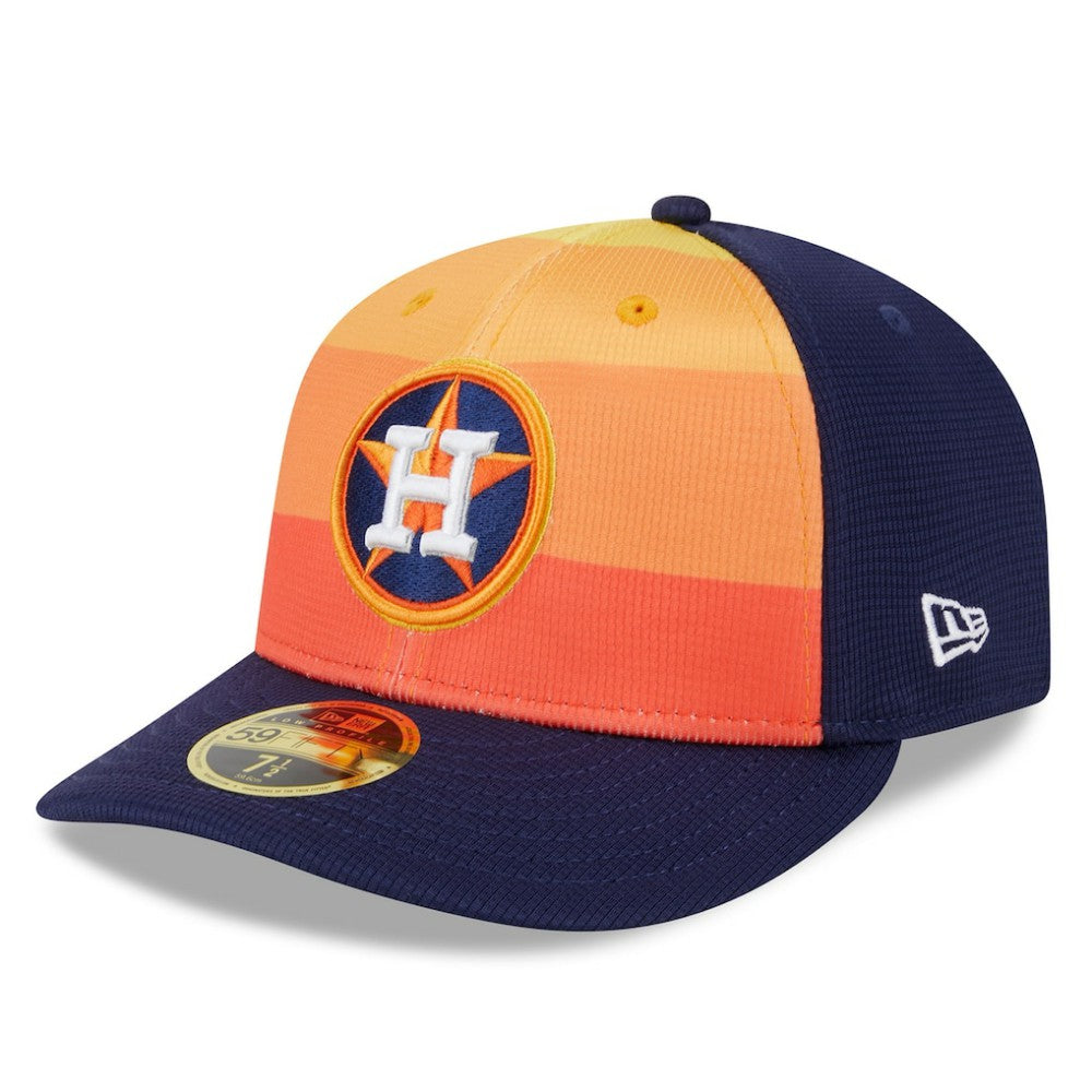 Houston Astros 2025 Batting Practice Low Profile 59FIFTY Fitted Hat Orange | New Era
