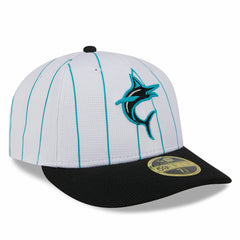 Miami Marlins 2025 Batting Practice Low Profile 59FIFTY Fitted Hat White | New Era