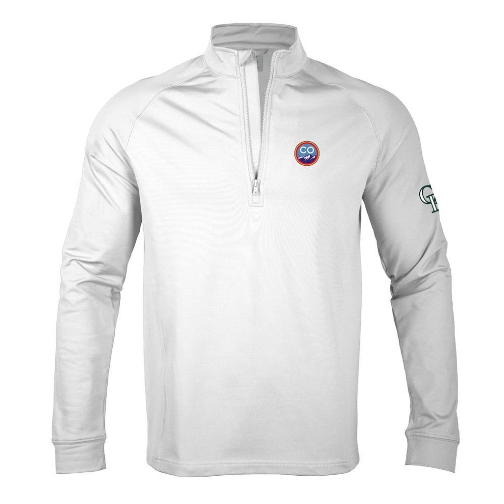 Colorado Rockies Levelwear City Connect Calibre Insignia Core Quarter-Zip Pullover Top White
