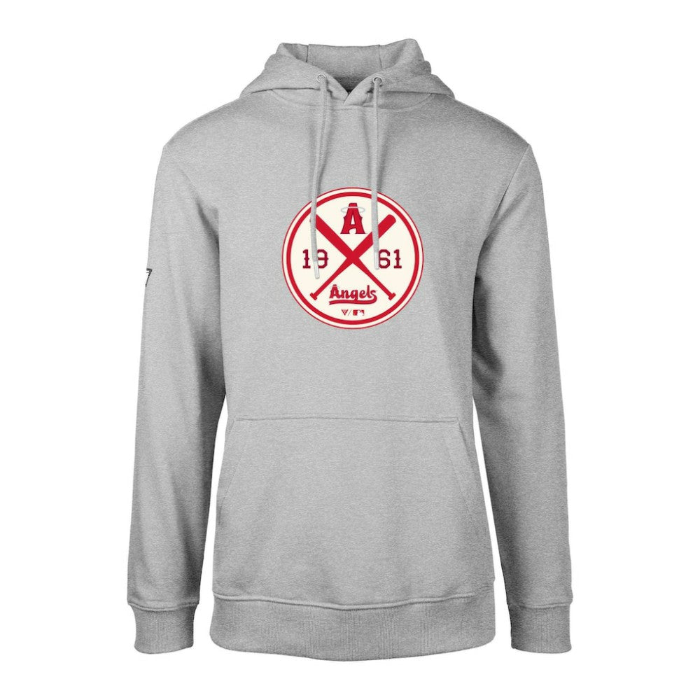 Los Angeles Angels Levelwear City Connect Podium Strike Pullover Hoodie Heather Gray