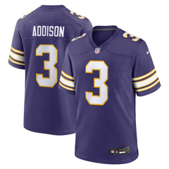 Jordan Addison Minnesota Vikings Alternate Game Jersey - Purple
