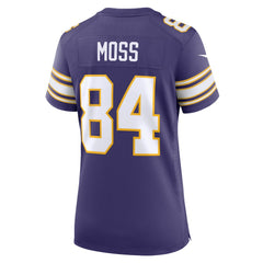 Randy Moss Minnesota Vikings Women's Classic Retired Player Game Jersey - Purple