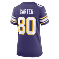 Cris Carter Minnesota Vikings Women's Classic Retired Player Game Jersey - Purple