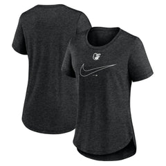 Baltimore Orioles Women's Big Swoosh Tri-Blend Scoop Neck T-Shirt Charcoal | Nike