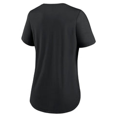 Tampa Bay Rays Women's Big Swoosh Tri-Blend Scoop Neck T-Shirt Black | Nike