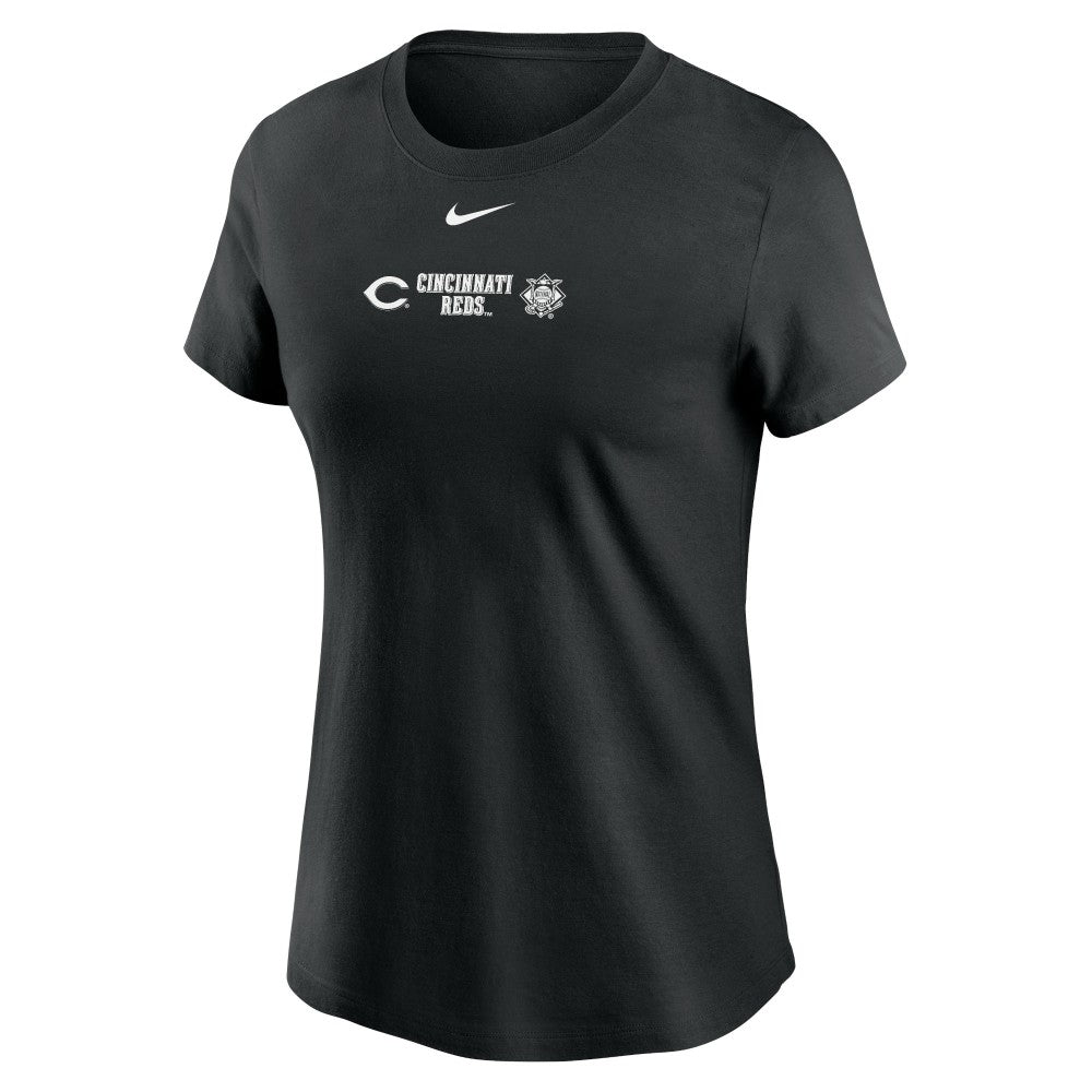 Cincinnati Reds Women's Over Shoulder T-Shirt Black | Nike