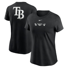 Tampa Bay Rays Women's Over Shoulder T-Shirt Black | Nike