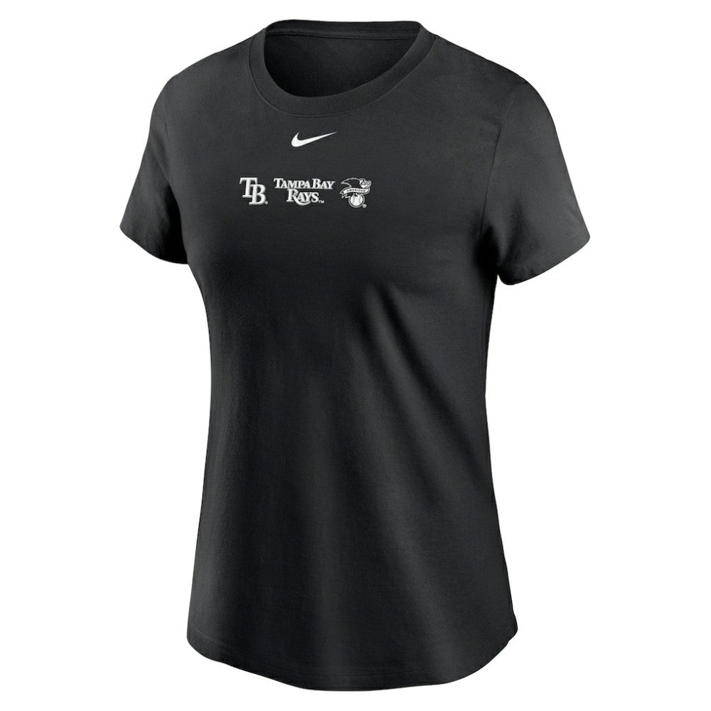 Tampa Bay Rays Women's Over Shoulder T-Shirt Black | Nike