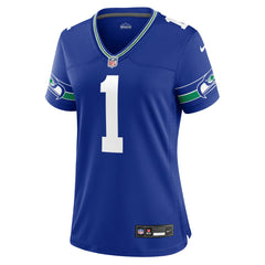 Warren Moon Seattle Seahawks Women's Throwback Retired Player Game Jersey - Royal
