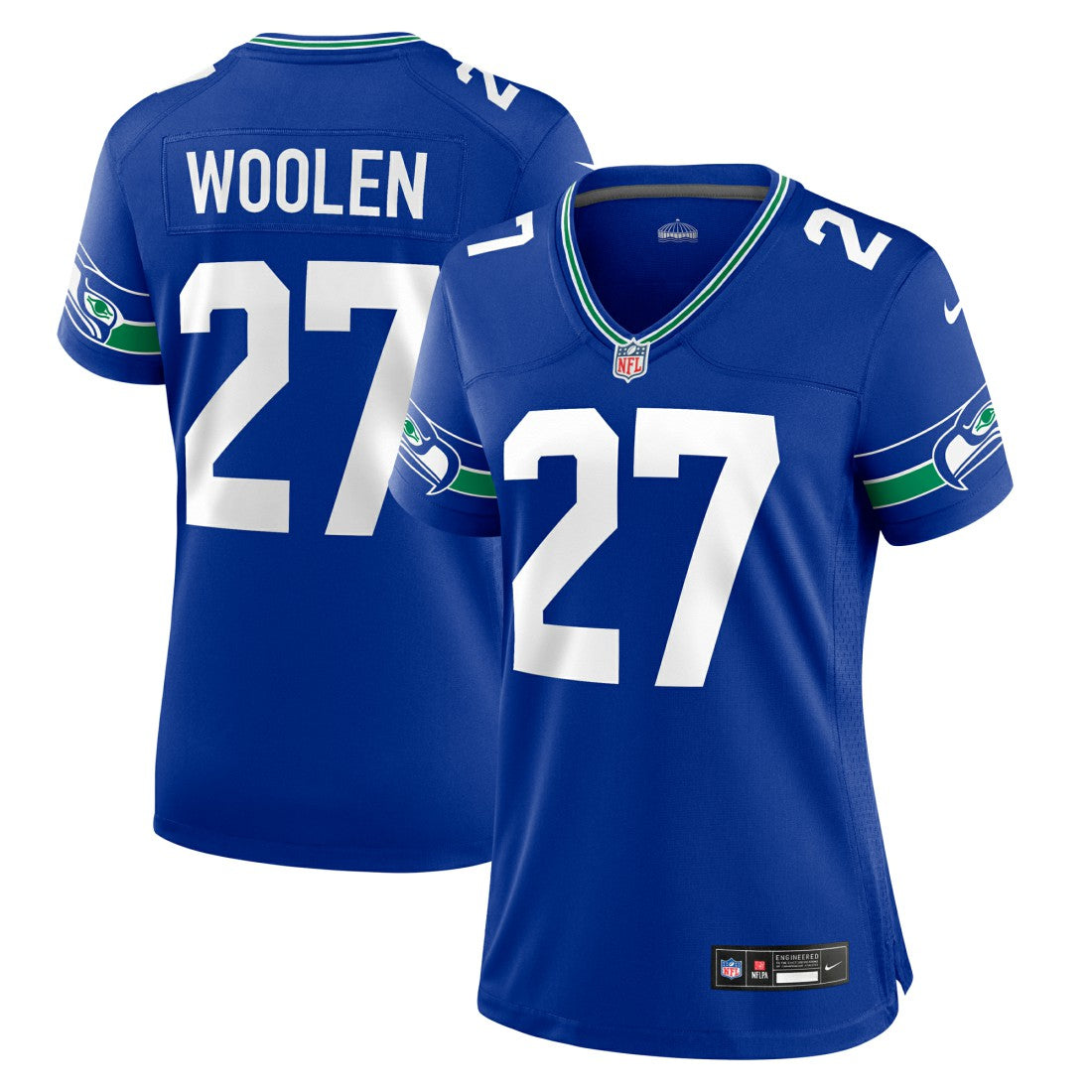 Tariq Woolen Seattle Seahawks Women's Throwback Player Game Jersey - Royal