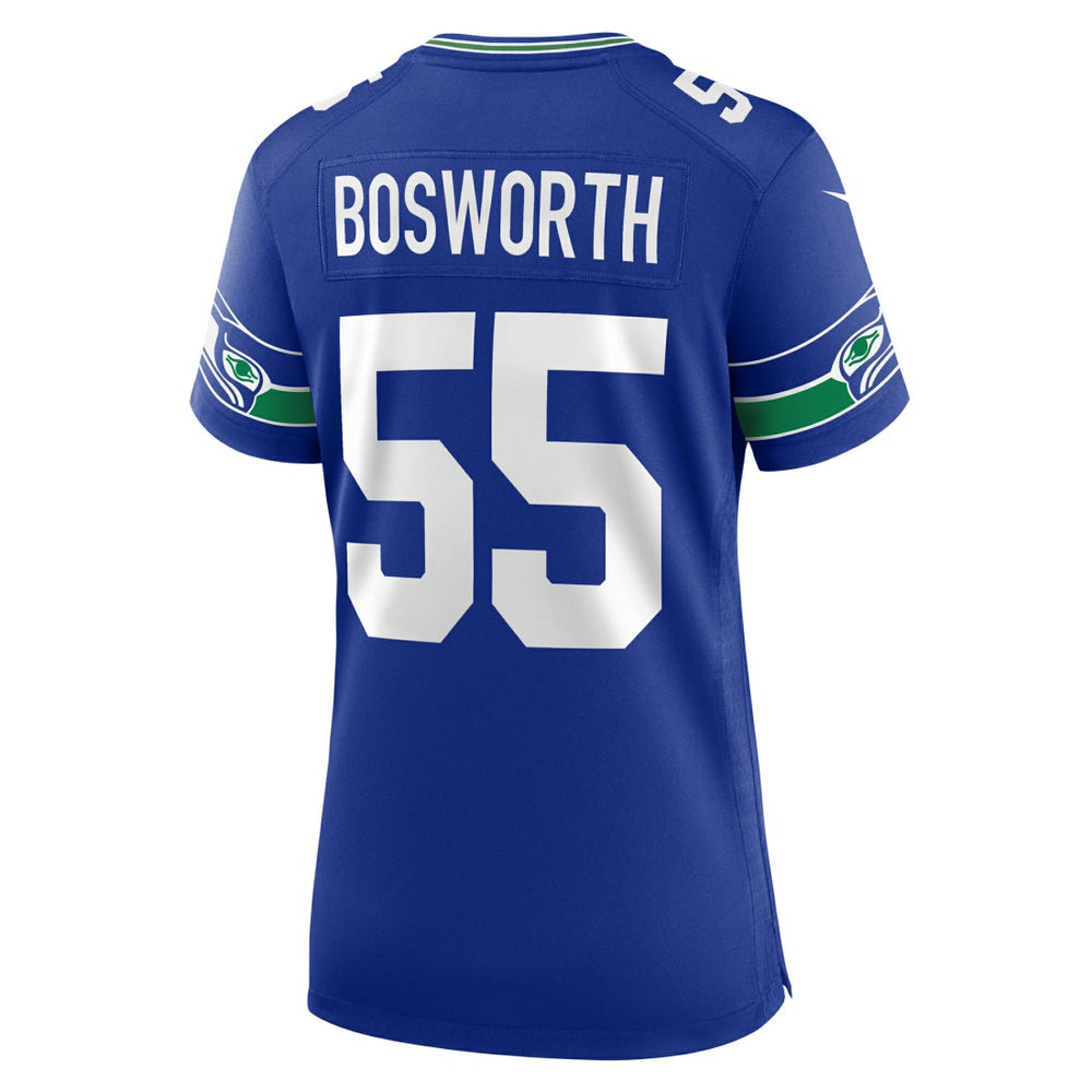Brian Bosworth Seattle Seahawks Women's Throwback Retired Player Game Jersey - Royal