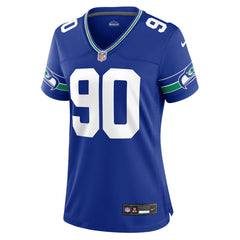 Jarran Reed Seattle Seahawks Women's Throwback Player Game Jersey - Royal