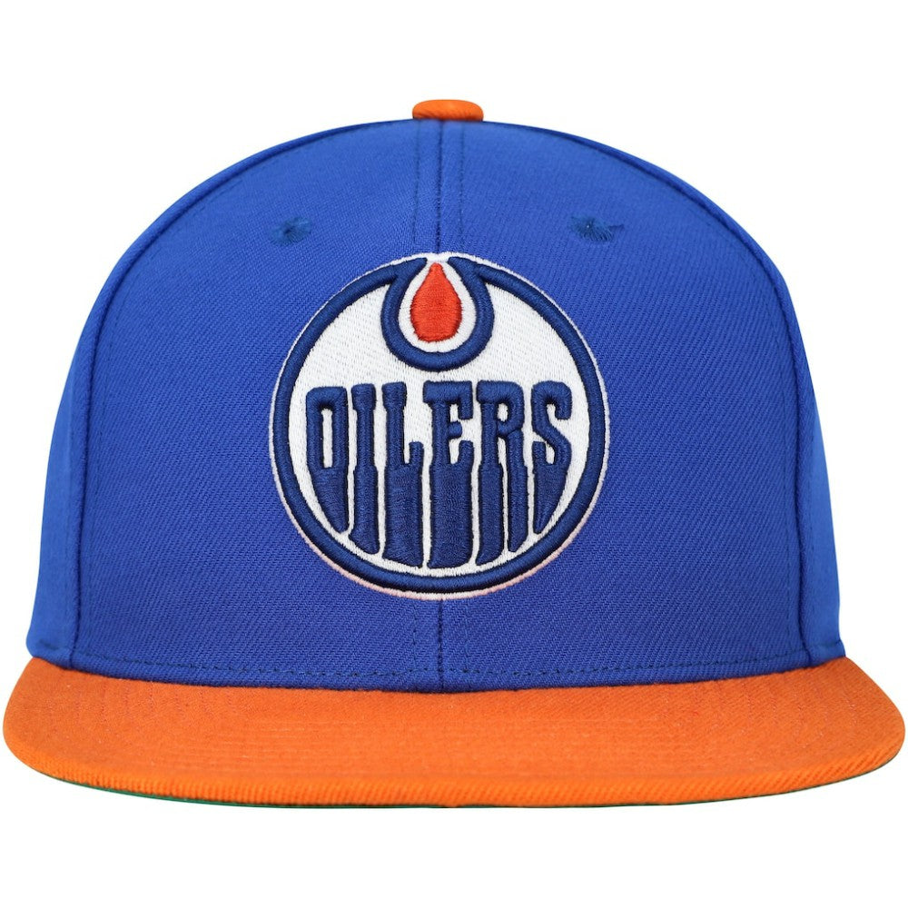 Edmonton Oilers Mitchell & Ness Core Team Ground 2.0 Snapback Hat Blue