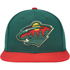 Minnesota Wild Mitchell & Ness Core Team Ground 2.0 Snapback Hat Green