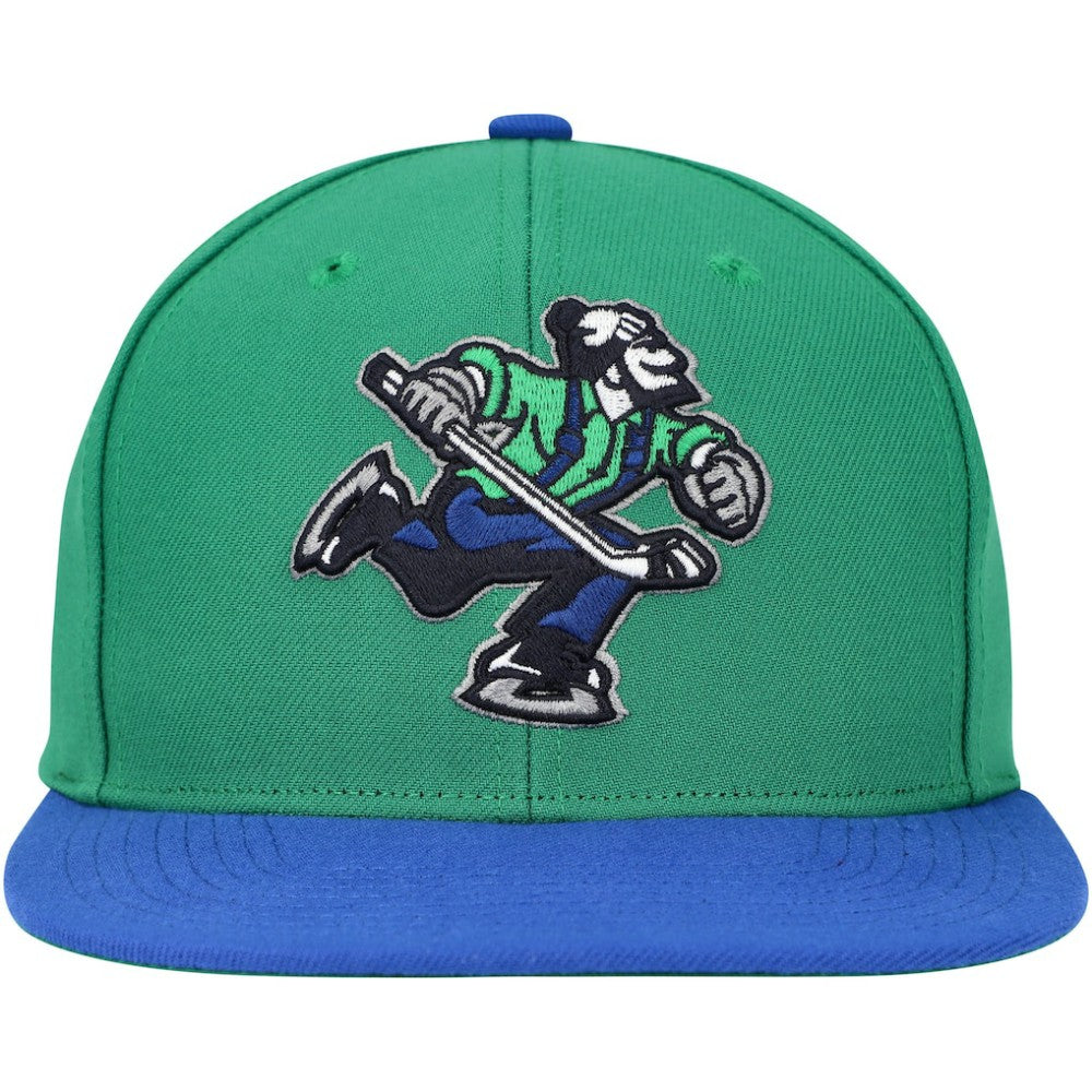 Vancouver Canucks Mitchell & Ness Core Team Ground 2.0 Snapback Hat Green