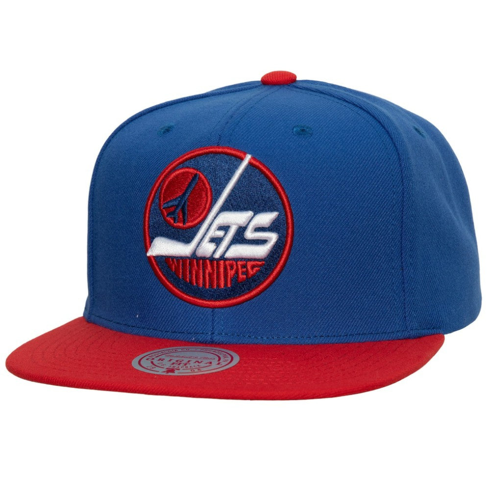 Winnipeg Jets Mitchell & Ness Core Team Ground 2.0 Snapback Hat Blue