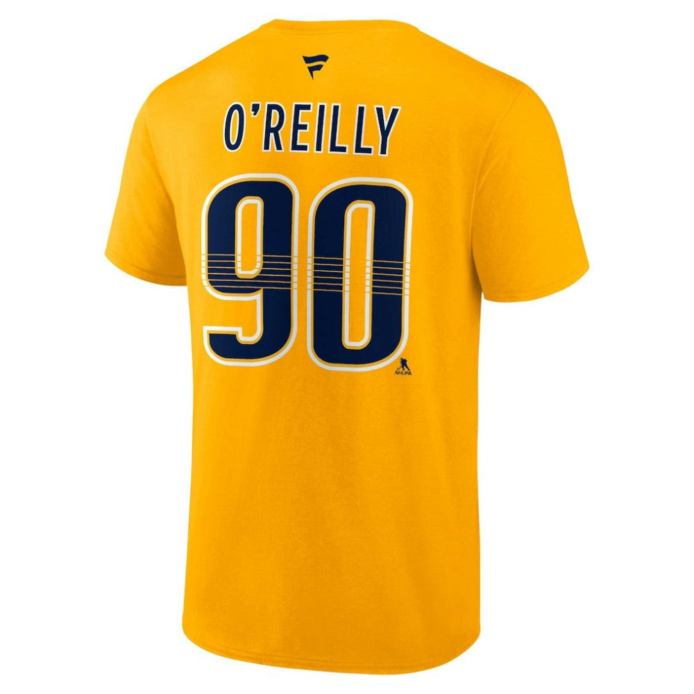 Ryan O'Reilly Nashville Predators Fanatics Authentic Stack Name & Number T-Shirt Gold