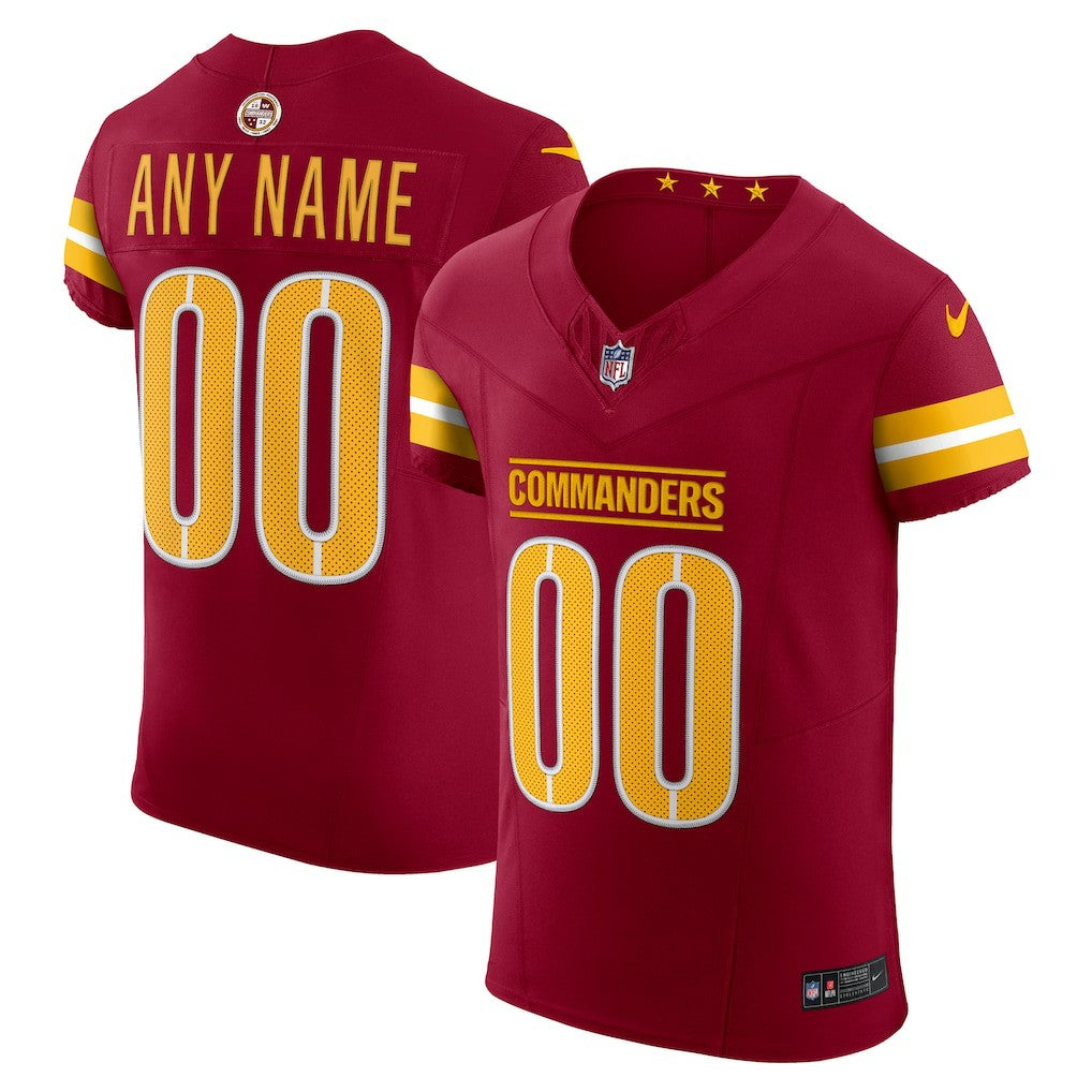 Washington Commanders Team Vapor F.U.S.E. Elite Custom Jersey - Burgundy
