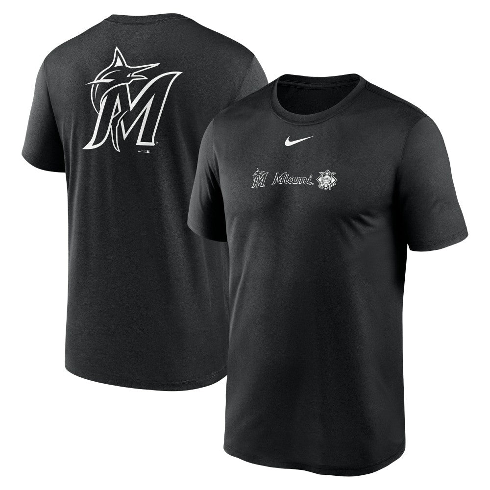Miami Marlins Fashion Over Shoulder Logo Legend T-Shirt Black | Nike