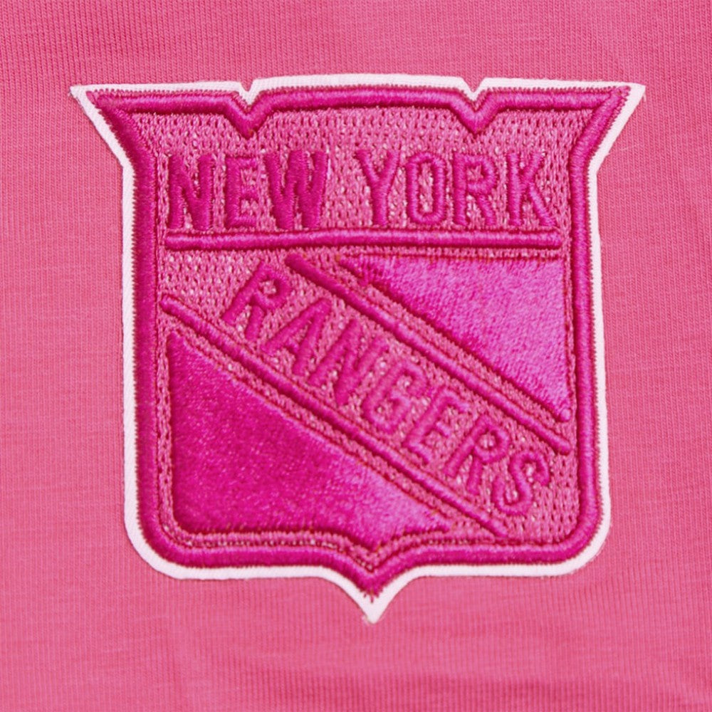 New York Rangers Pro Standard Women's Triple Pink Cropped Boxy T-Shirt