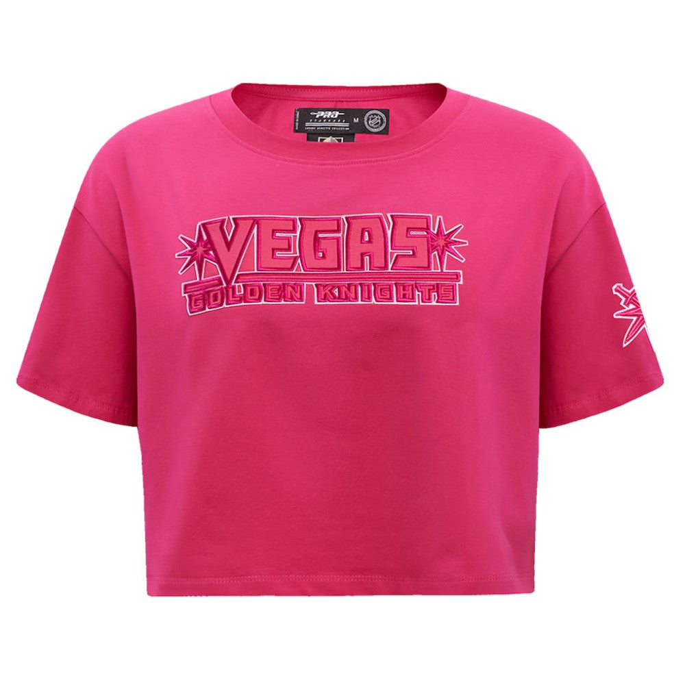 Vegas Golden Knights Pro Standard Women's Triple Pink Cropped Boxy T-Shirt
