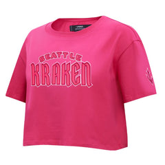 Seattle Kraken Pro Standard Women's Triple Pink Cropped Boxy T-Shirt