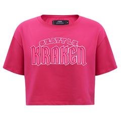 Seattle Kraken Pro Standard Women's Triple Pink Cropped Boxy T-Shirt